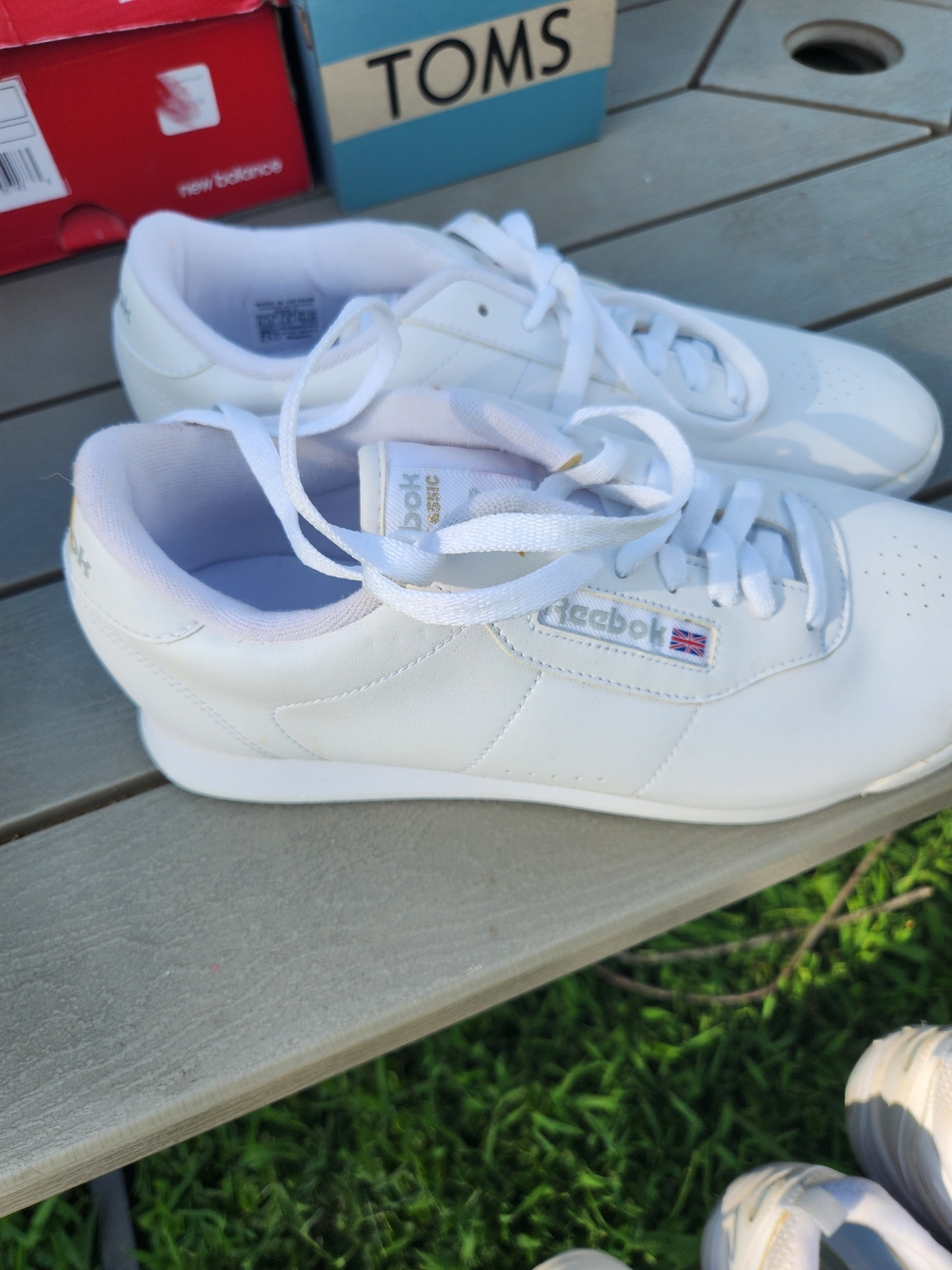 Reebok Women's White Leather Low-Profile Sneakers